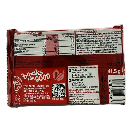 Nestlé KitKat 4 Finger Milk Chocolate Wafer 41.5g (1.5oz) | HE gallery 40052489 #2