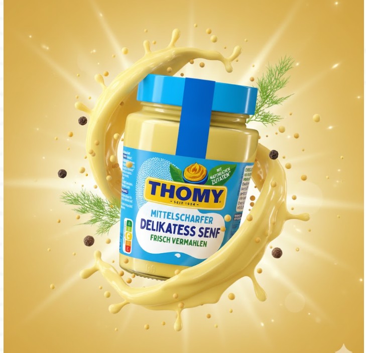 Thomy Delikatess Mustard Medium Hot (Mittelscharf) 250 ml