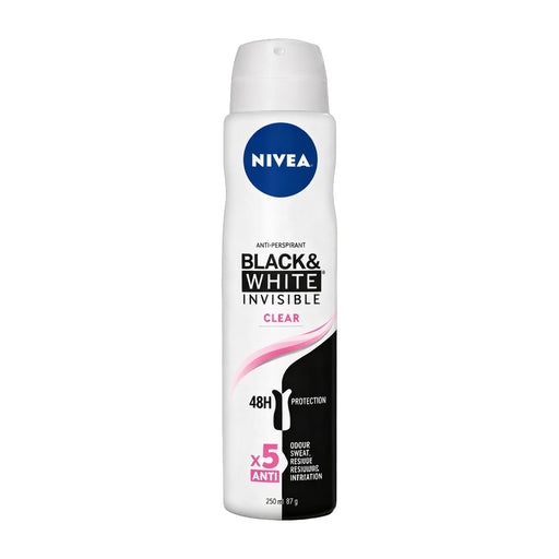 Nivea Black & White Invisible Clear Antiperspirant Spray 150 ml | Hamilton Euromarket