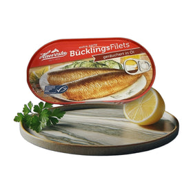 Hawesta Smoked Herring Fillets, German Canned Seafood 190g (6.7oz)