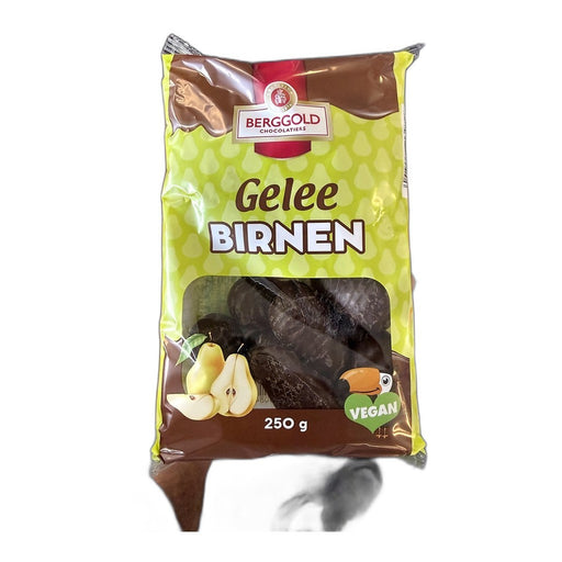 Berggold Gelee Birnen Chocolate-Covered Jelly Pears 250g (8.8oz) | HE gallery 4008468013972 #2