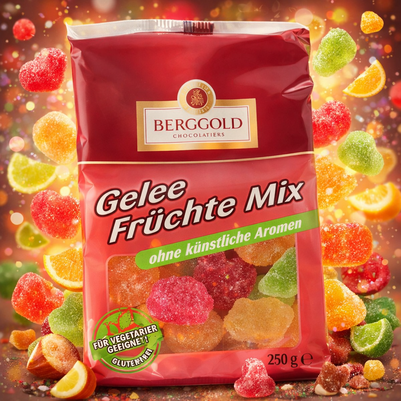 Berggold Gelee Früchte Mix Jelly Fruit Candies 250 g