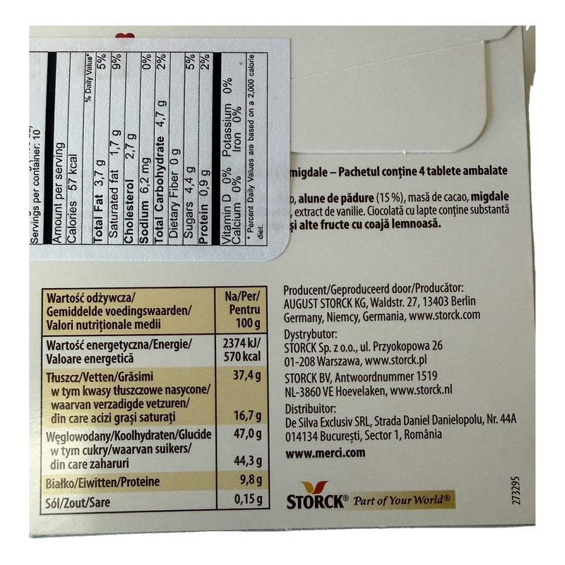 Merci Hazelnut Almond Milk Chocolate Bars 100g (3.5oz) | HE gallery 4014400914252 #3