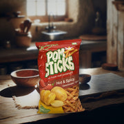 Lorenz Pomsticks Hot & Spicy Potato Sticks 100g — authentic snack from Germany | Hamilton Euromarket