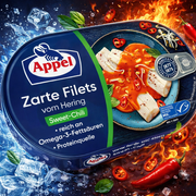 Appel Herring Fillets in Sweet Chili Sauce with Asian Vegetables 200 g — authentic pantry from Germany | Hamilton Euromarket