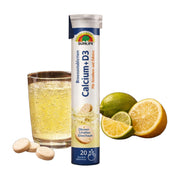 Sunlife Calcium + Vitamin D3 Effervescent Tablets 80 g (20 Tabs) | Hamilton Euromarket