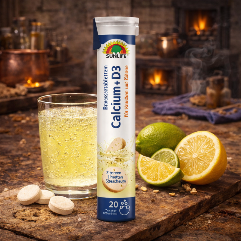 Sunlife Calcium + Vitamin D3 Effervescent Tablets 80 g (20 Tabs)