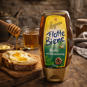 Langnese Flotte Biene Forest Blossom Honey 250 g — authentic pantry from Germany | Hamilton Euromarket