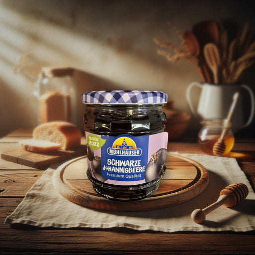 Mühlhäuser Blackcurrant Jam 450g — authentic pantry from Germany | Hamilton Euromarket