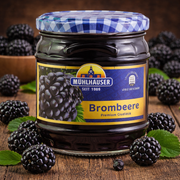 Muhlhauser Extra Blackberry Jam 450 g — authentic pantry from Germany | Hamilton Euromarket