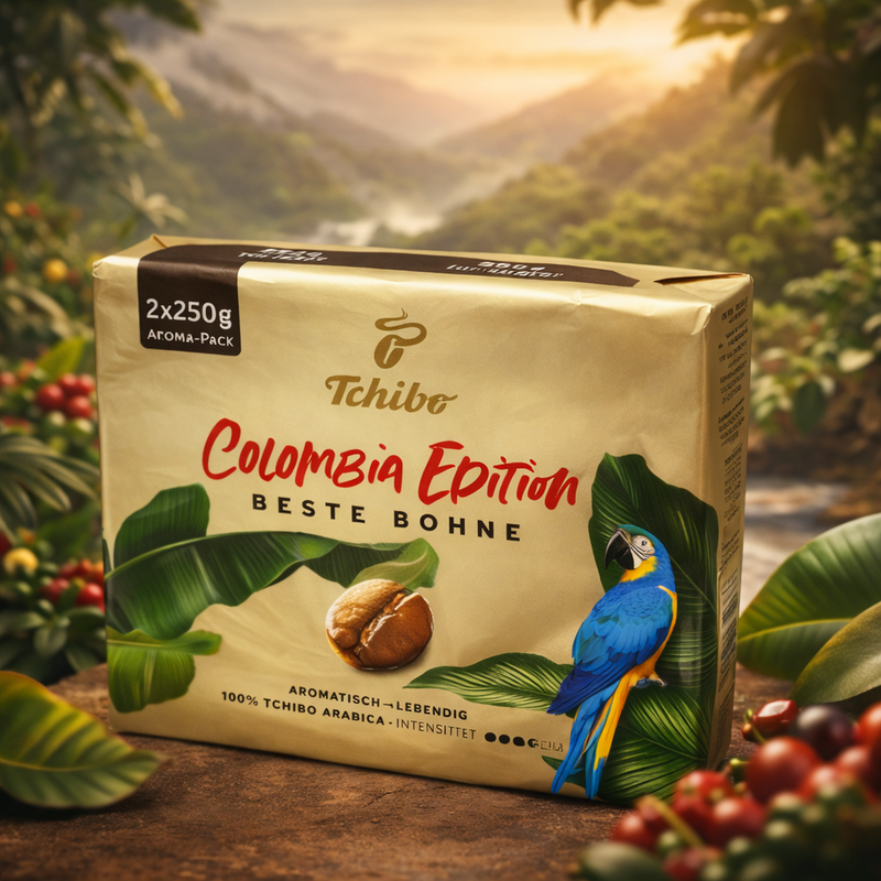 Tchibo Beste Bohne Colombia Edition Ground Coffee 2 x 250 g 500 g