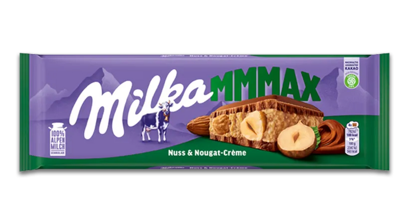 Milka Nuts-Nougat Alpine Milk Chocolate Bar 300g (10.6oz)