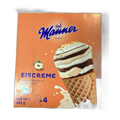 Manner Hazelnut & Cream Ice Cream 500ml (16.9fl oz) | HE gallery 4081800119778 #2