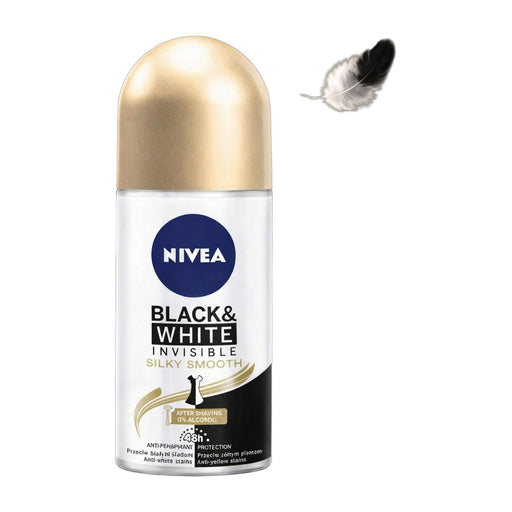 Nivea Black & White Invisible Roll-On Antiperspirant 50 ml | Hamilton Euromarket