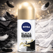 Nivea Black & White Invisible Roll-On Antiperspirant 50 ml — authentic home care from Germany | Hamilton Euromarket