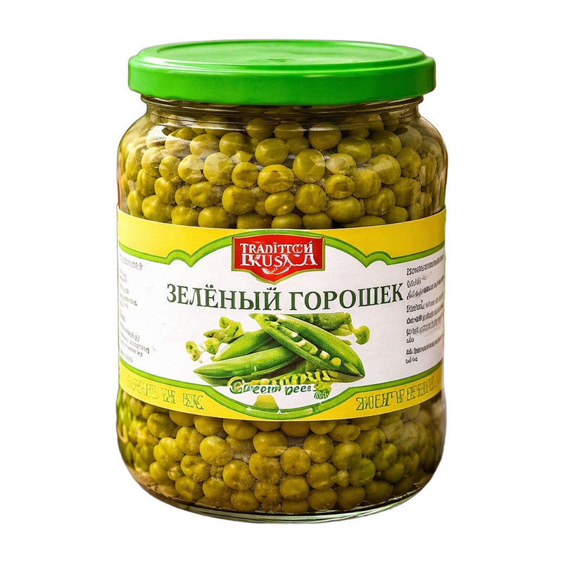 Traditsii Vkusa Green Peas Preserved 670 ml | Hamilton Euromarket