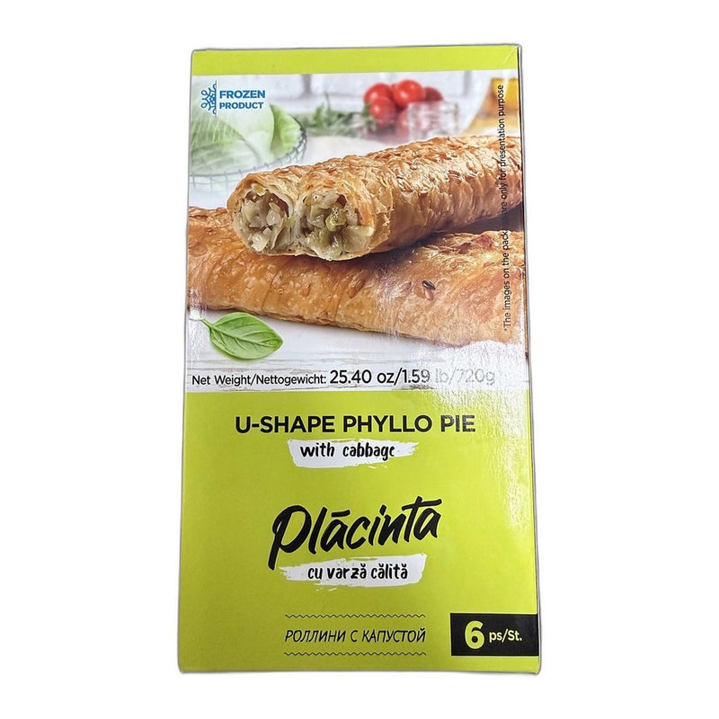 Placinta U-Shape Phyllo Pie with Cabbage, Romanian Pastry 720g (1.6lb) | HE gallery 4260123394776 #2