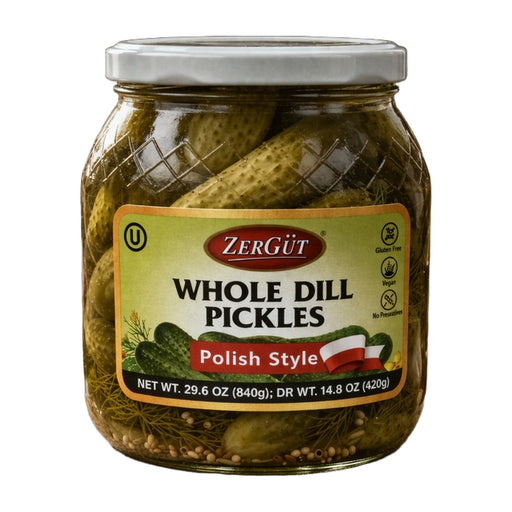 Zergut Kosher Dill Pickles Whole 670 g | Hamilton Euromarket