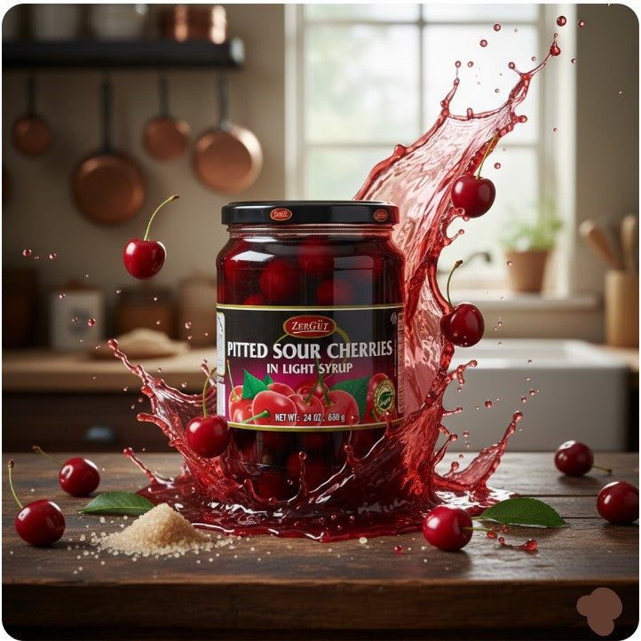 Zergut Pitted Sour Cherries in Light Syrup 1.59 kg (56 oz)