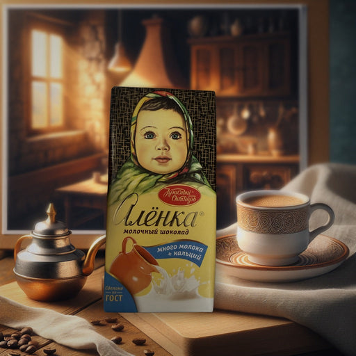Krasny Oktyabr Alyonka Milk Chocolate 90g — authentic snack from Uzbekistan | Hamilton Euromarket