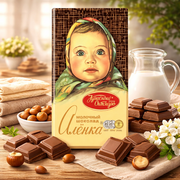 Alenka Milk Chocolate Bar 75 g — authentic snack from Russia | Hamilton Euromarket