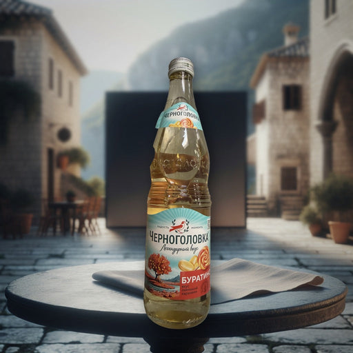Chernogolovka Buratino Lemon Caramel Flavored Drink 1 L — authentic beverage from Russia | Hamilton Euromarket