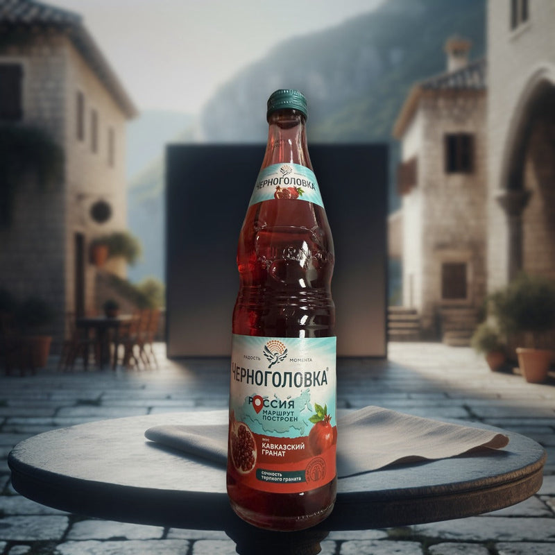 Chernogolovka Caucasian Pomegranate Strongly Carbonated Soft Drink 0.5l — authentic beverage from Russia | Hamilton Euromarke