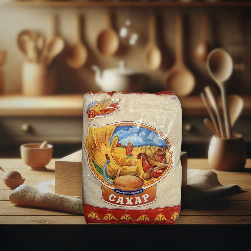 Russkiy Sakhar White Crystal Sugar 900g — authentic baking from Russia | Hamilton Euromarket