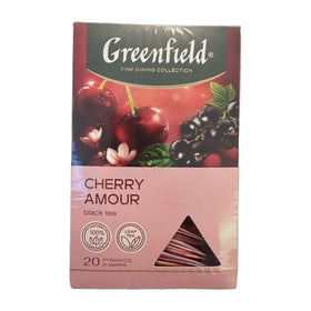 Greenfield Cherry Amour Black Tea 20 Pyramids 36g (1.27oz)