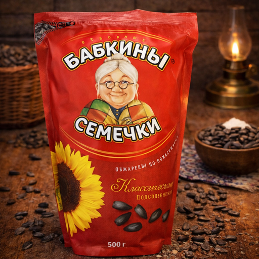 Babkiny Semechki Sunflower Seeds Classic 500g — authentic snack from Russia | Hamilton Euromarket