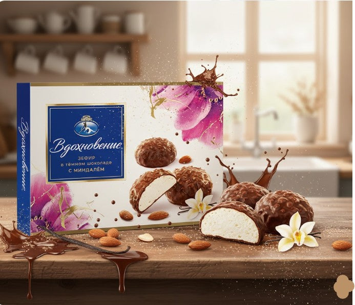 Vozdushenie Zephyr with Almonds in Dark Chocolate 230 g
