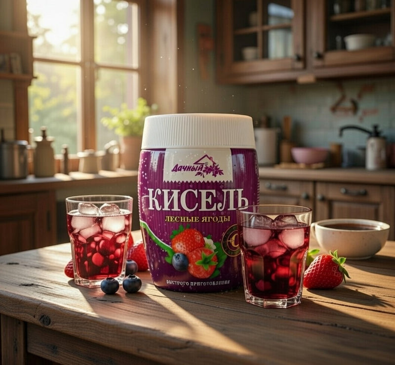Dachniy Instant Kissel Forest Berries Drink Mix 300 g — authentic beverage from Russia | Hamilton Euromarket