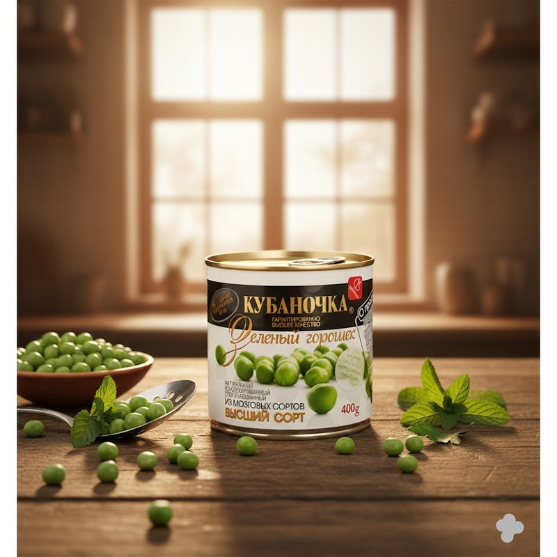 Kubanochka Green Peas Canned 400 g
