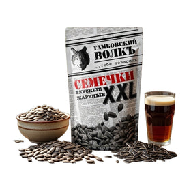 Tambovskiy Volk Roasted Salted Sunflower Seeds, Russian Snack 500g (1.1lb)