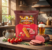 3 Korochki Korochki Rye Croutons Roast Beef Flavor 40 g — authentic pantry from Russia | Hamilton Euromarket