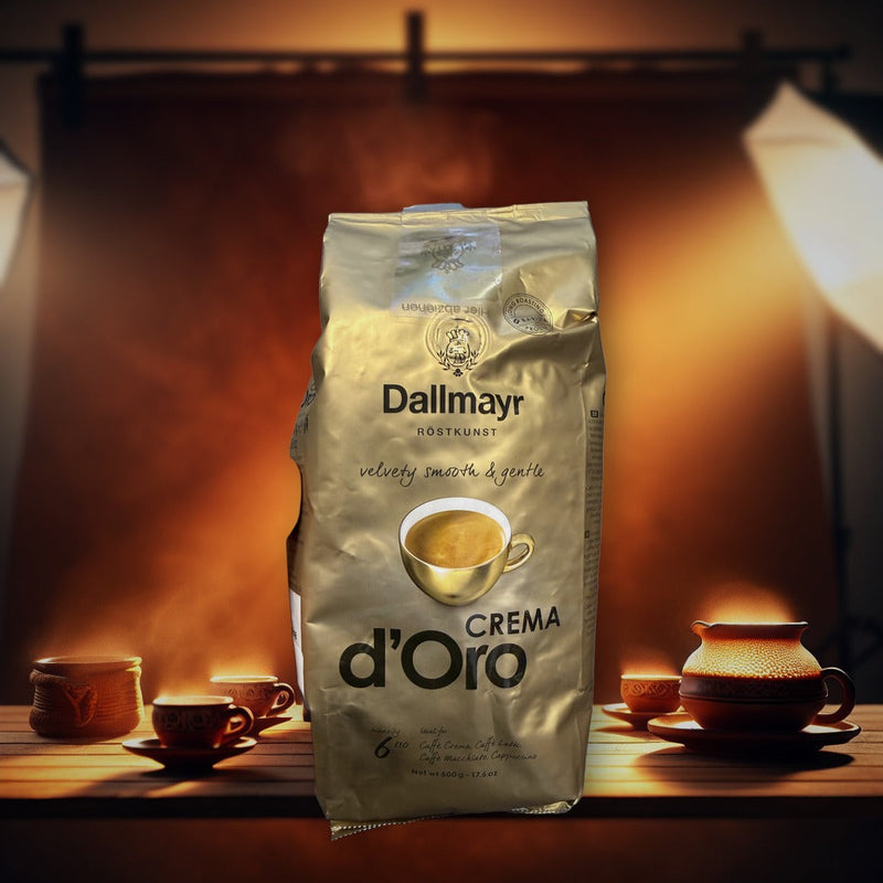 Dallmayr Crema D'oro Velvety Smooth & Gentle Coffee Beans 500g — authentic beverage from Germany | Hamilton Euromarket