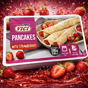 Vici Pancakes with Strawberries 280 g — authentic snack from Lithuania | Hamilton Euromarket