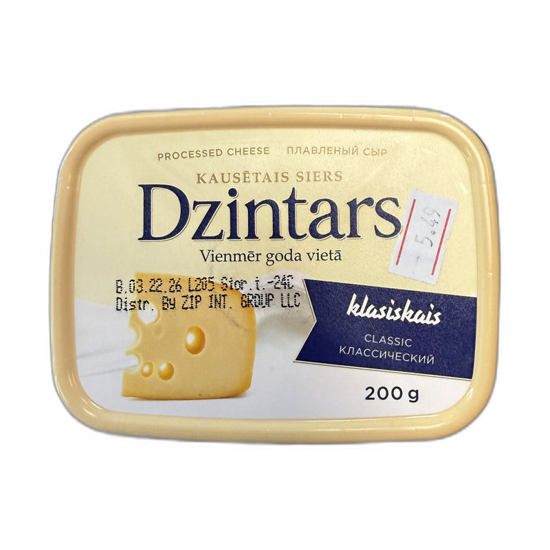 Dzintars Processed Cheese Classic 200g | Hamilton Euromarket