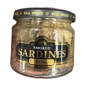 Riga Gold Smoked Sardines in Oil, Latvian Canned Fish 250g (8.8oz)