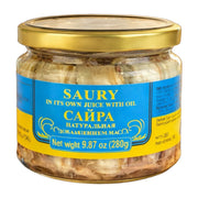 Riga Gold Saury in Own Juice with Oil (Canned Mackerel) 280 g | Hamilton Euromarket