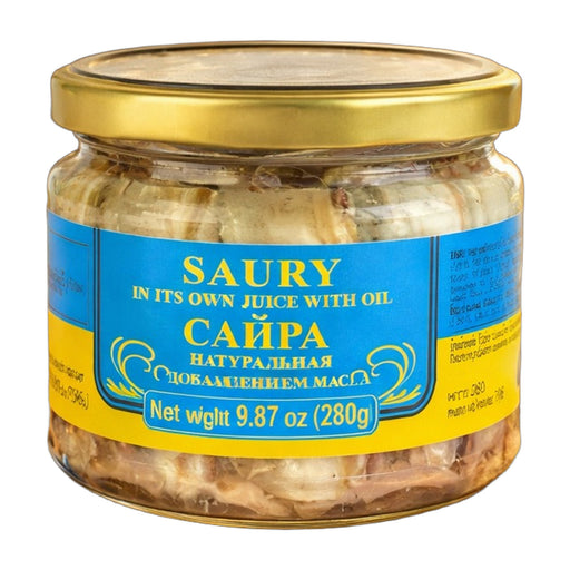 Riga Gold Saury in Own Juice with Oil (Canned Mackerel) 280 g | Hamilton Euromarket