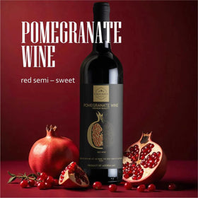 Caucasus Valley Pomegranate Red Semi-Sweet Azerbaijani Wine 750ml (25.4fl oz)