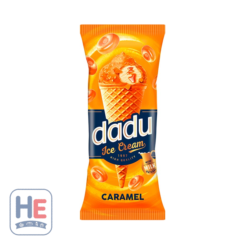 Dadu Caramel Ice Cream with Waffle Crisps in Waffle Cone 150ml (5.1fl oz) | HE hero 4770166222719
