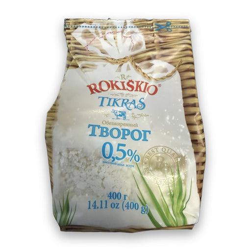 Rokiskio Tikras Farmer Cheese 0.5% Fat 400g (14.11oz)