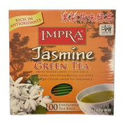 Impra Jasmine Green Tea 100 Enveloped Tea Bags 200 g | Hamilton Euromarket