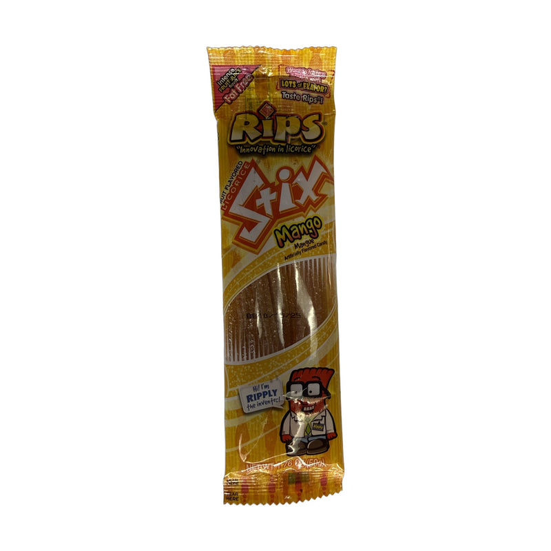 Rips STIX Mango Sugar-Sanded Licorice Stix 50 g | Hamilton Euromarket