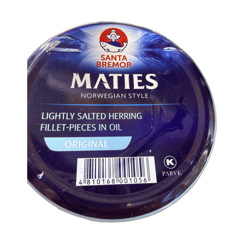 Santa Bremor Maties Lightly Salted Herring Fillet Pieces in Oil | Hamilton Euromarket