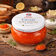 Santa Bremor Salmon Caviar Imitation Bursting Eggs 230 g — authentic pantry from Belarus | Hamilton Euromarket