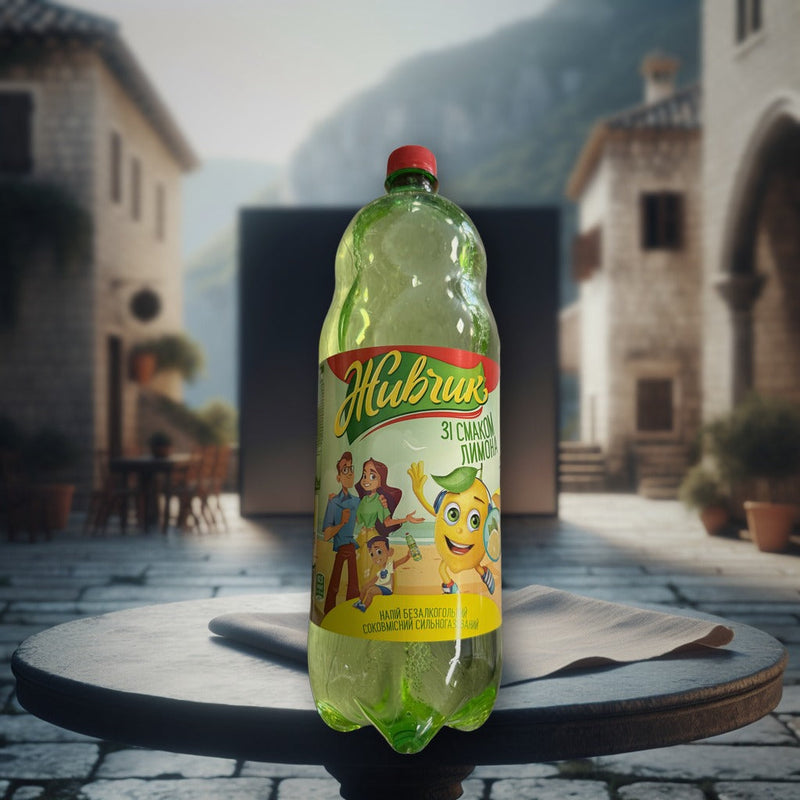 Zhyvchyk Lemon Flavored Carbonated Drink 2l — authentic beverage from Ukraine | Hamilton Euromarket