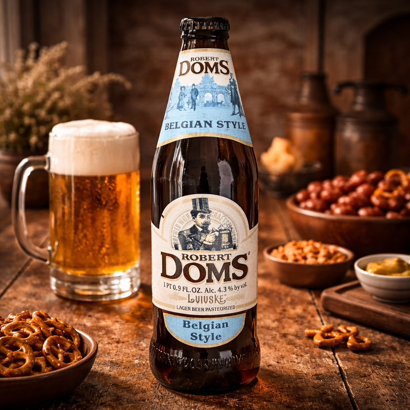 Robert Doms Belgian Style Lvivske Lager Beer 500 ml 4.3% ABV — authentic alcohol from Ukraine | Hamilton Euromarket